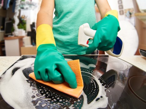 Local office cleaning team working in a Lewisham area workplace